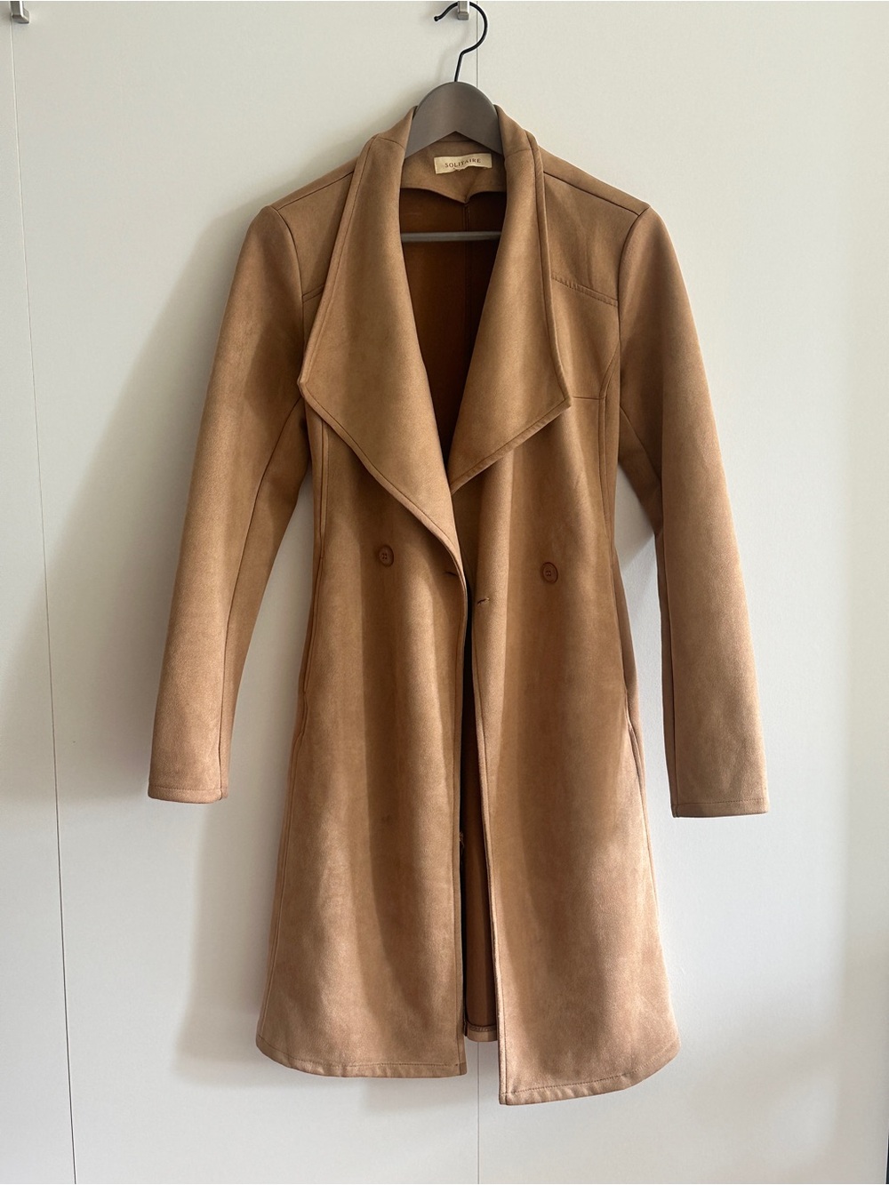 Solitaire Tan Suede Trench Coat